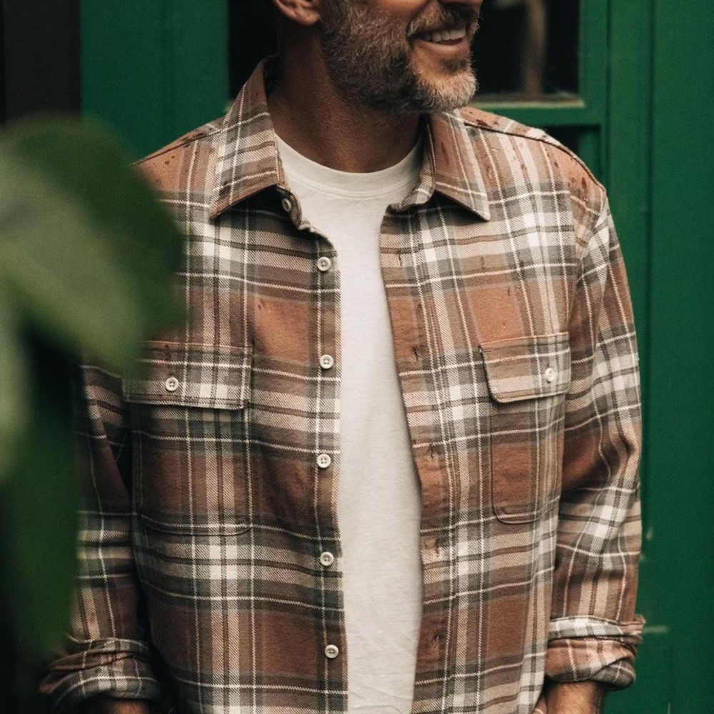 Taylor Stitch - The Ledge Shirt in Sunbaked Brick Plaid